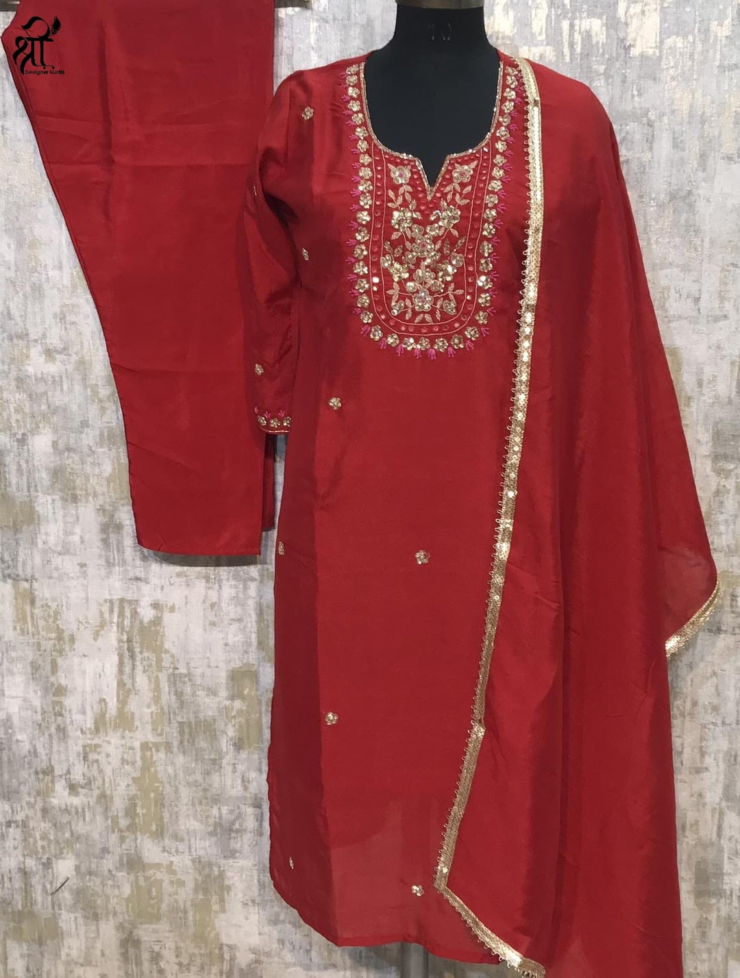 Shree Jee Fancy 3 Pc Straight Set (Rs.1025 per piece)