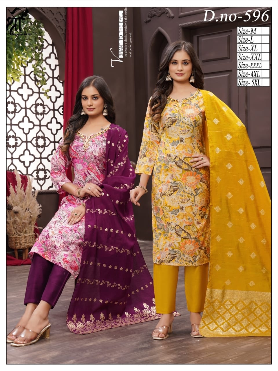 Shree Jee 3 Pcs Kurti Sets Straight Cotton (Rs.645 per piece)