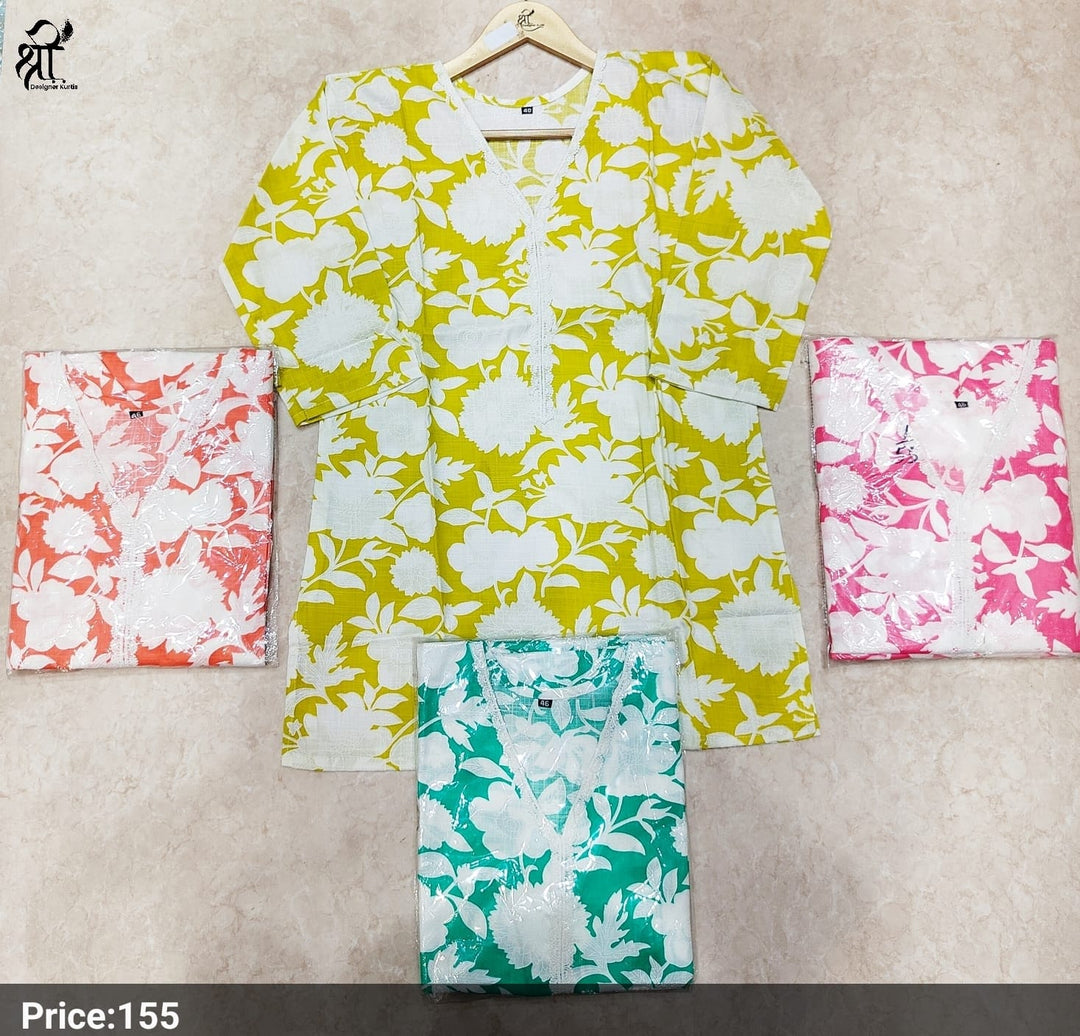 Shree Jee Short Printed Kurti (Rs.155 per piece)