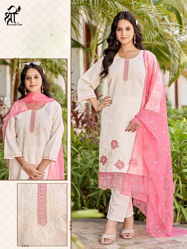 Shree Jee Fancy 3 Pc Straight Set (Rs.725 per piece)